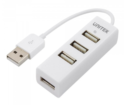 Hub USB UNITEK HUB 4X USB 2.0 - BIAŁY, Y-2146